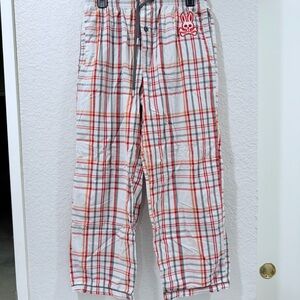 Psycho Bunny Logo-Print Pajama Pants Plaid Size Medium